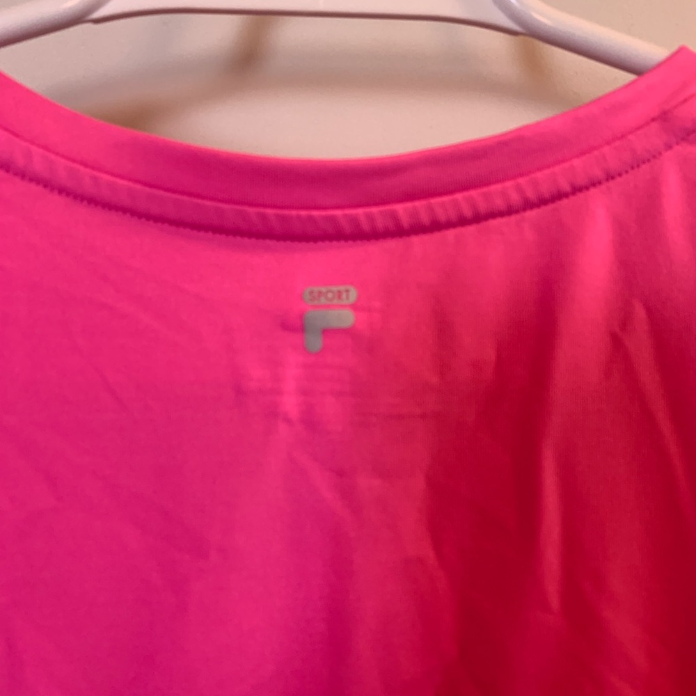 Fila Neon Pink Running T-Shirt, Large - Picture 3 of 4